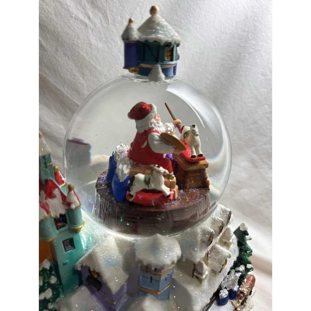 Christopher Radko North Pole‎ Workshop Snowglobe Musical Blowing Snow w Box